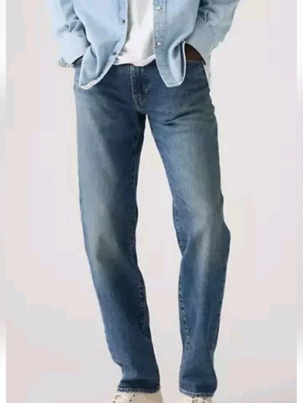 Vintage Y2k Levi's  502 Jeans 34x30 Dark Blue Wash Denim Straight Leg Mid Rise